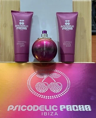 Psicodelic PACHA Ibiza edt100ml.+body 100ml.+gel100ml.,descatalogaqda ,new - Imagen 1 de 4
