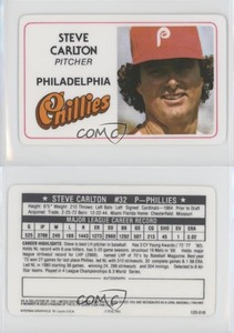 1981 Perma-Graphics/Topps Credit Cards Steve Carlton #125-016 HOF