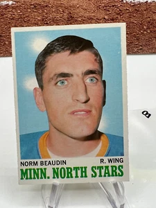1970-71 Topps 48 Norm Beaudin Minnesota Nordsterne! ROOKIE! (B) - Bild 1 von 2