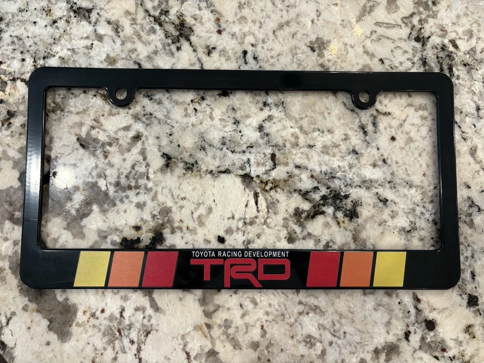 TRD Racing License Plate Frame for Toyota Tacoma Tundra 4Runner Land Cruiser - Image 1 of 1