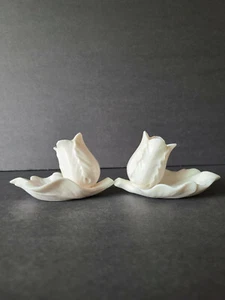 Vintage Set of 2 SRG Japan Tulip Trinket Boxes  or Candle Holders  - Picture 1 of 7