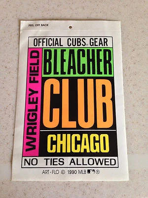 Pegatina de campo Chicago Cubs vintage Bleacher Club Wrigley RARA 1990 ART-FLO 6 X 4 Foto 1 de 3