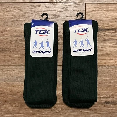2 pares de calcetines de tubo TCK sobre la pantorrilla OTC multideporte GRANDES 9-12 para hombre verde oscuro Foto 1 de 4
