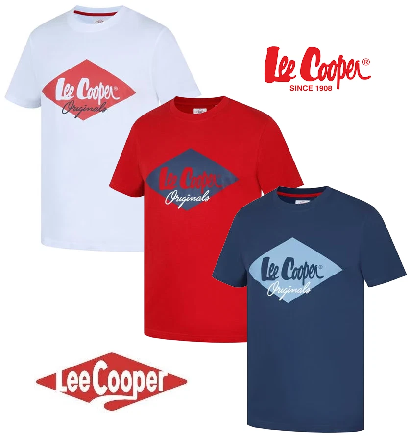 NOUVEAUTÉ 2025 LEE COOPER T-SHIRT HOMME COL ROND 100% COTON DU S AU 4XL