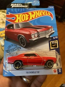 Hot Wheels Fast And Furious '70 Chevelle SS Red Die-Cast HW Screen Time #6/10 - Picture 1 of 6