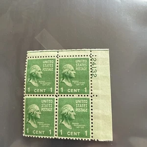 US #804, G. Washington, 7 Plate Blocks of 4, MNH Stamps 28 Total Stamps - Picture 1 of 2