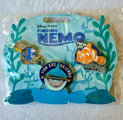 Disney Pixar Finding Nemo 3 PIN Conjunto Inclui Dory e Bruce, o Tubarão - Imagem 1 de 4