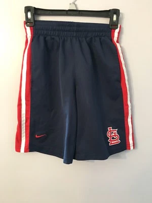 NIKE BOY'S NAVY BLUE W/RED & WHITE STRIPE ST. LOUIS CARDINALS SHORTS - SZ 12/14 - Image 1 of 4