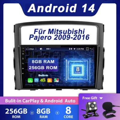 Für Mitsubishi Pajero 2006-16 Android 14 Autoradio CarPlay Navi GPS RDS 8G+256GB - Bild 1 von 4