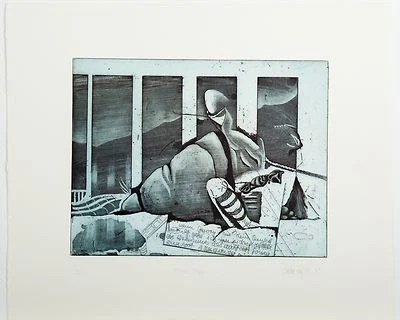 Dieter Pieper/   Radierung/ signiert u. num./ .Worpswede / Maler u. Radierer  - Bild 1 von 4