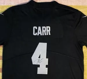 Derek Carr Signed Autograph Las Vegas Raiders NFL Jersey USA - Picture 1 of 4