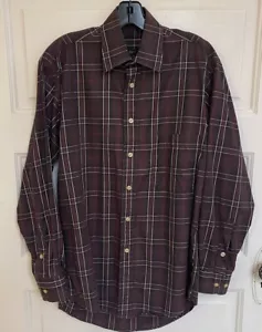 Burberry London Pattern Checker Shirt Long Sleeve Button Mens Cotton Size S - Picture 1 of 5