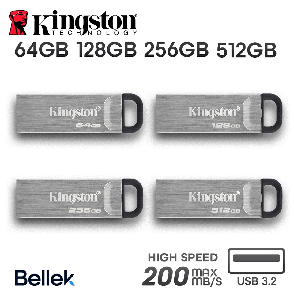 Kingston USB Memory Stick Kyson 64GB 128GB 256GB 512GB Flash Drive 3.2 - Image 1 of 1