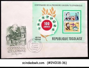 TOGO - 1976 CENTENNIAL OF THE TELEPHONE - MIN/SHT - FDC - Picture 1 of 1