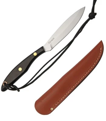 Grohmann Trout & Bird Fixed Knife 4" Stainless Steel Full Blade Micarta Handle - Image 1 of 3
