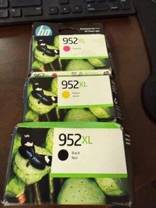 Genuine HP 952XL High Yield Ink Cartridge  Magenta, Yellow, Black  exp 2026 - Afbeelding 1 van 1