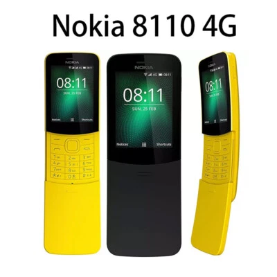 New Nokia 8110 (Unlocked) 4G (2018)TA-1059 4GB 512MB RAM Dual Sim 2MP New Sealed - Image 1 of 4