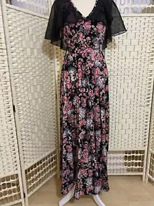 Vintage 1970s C & A Dress Size 16 Uk, Party, Cruise, Occasion, Maxi - Picture 1 of 11