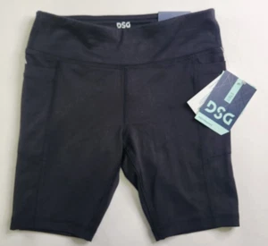 DSG Youth Girls Solid Black 8" Inseam Mid Rise Athletic Bike Short Size XS - Picture 1 of 9