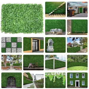 12pcs 24x16" Artificial Boxwood Mat Wall Hedge Decor Privacy Fence Panel Grass - Picture 1 of 12