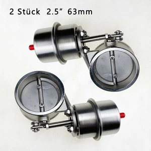 Abgasklappe Ø63mm-Edelstahl-Unterdruck Klappensteuerung-Ruhestellung geschlossen - Picture 1 of 9