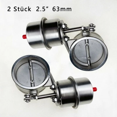 Abgasklappe Ø63mm-Edelstahl-Unterdruck Klappensteuerung-Ruhestellung geschlossen - Image 1 of 4