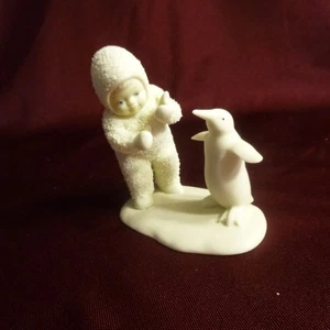 Department 56 Snowbabies "I'll Teach you a Trick" w Penquion figurine - EUC - Picture 1 of 6