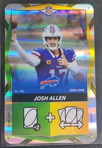 Josh Allen No. 004 Green Yellow Holofoil Uno 2025 Core - Picture 1 of 2