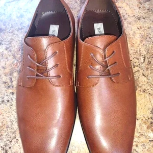 NEW 9.5W Men's Bravo King Brown Shoes Size 9.5 Dress Casual Work Footwear Oxford - Imagen 1 de 8