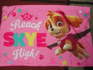 PINK PAW PATROL STANDARD SIZE PILLOW CASE "REACH SKYE HIGH" 2 SIDED (TUB6) - Picture 1 of 2