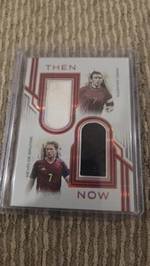 Marc Wilmots Kevin De Bruyne 2024 Futera 1/5 Then & Now Game Worn Patch - Picture 1 of 4