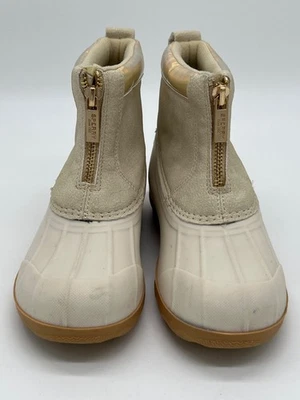 Ботинки-утки Sperry детские размер 13 бежевые желтовато-коричневые резиновая подошва на молнии - Изображение 1 из 4