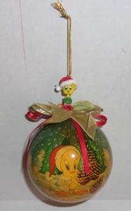 Vintage Tweety Vogel Weihnachtsschmuck Birne 1997 Matrix Warner Bros - Bild 1 von 5