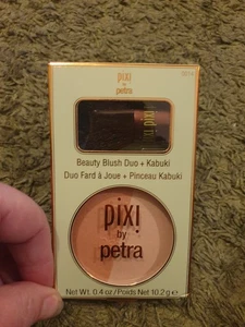 NEW Pixi By Petra Beauty Blush Duo And Kabuki Peach Honey - Picture 1 of 1