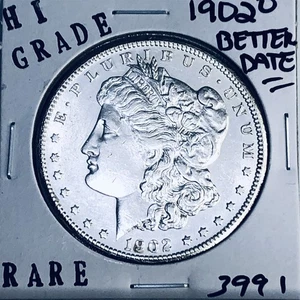 1902 O MORGAN SILVER DOLLAR HI GRADE GENUINE U.S. MINT RARE COIN 3991 - Picture 1 of 3