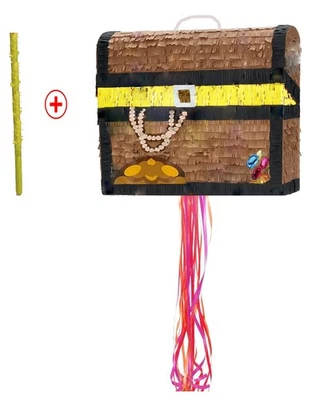 TREASURE BIRTHDAY PARTY PINATA FIESTA DECORATION ADVENTURE PIRATE PULL  OR HIT - Image 1 of 4