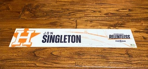 Jon Singleton 2024 Astros Game Used Locker Plate Postseason Wild Card 10/2 MLB - Bild 1 von 5