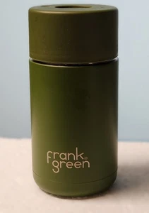 Frank Green Reusable Water Bottle Drink Holder 12 Oz  Hot Cold Olive Green Onyx - Afbeelding 1 van 7