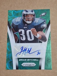 2024 BRIAN MITCHELL PANINI PRIZM FLASHBACK GREEN SCOPE AUTOGRAPHE AUTO CARD /75 - Picture 1 of 2