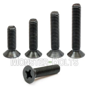 M6 Phillips Flat Head Countersunk Machine Screw, Steel w/ Black Oxide DIN 965 - Picture 1 of 6