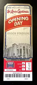 FULL TICKET/MINT-2006 CARDINALS OPENING DAY-1ST GM@NEW BUSCH STADIUM-PUJOLS#205 - Picture 1 of 1