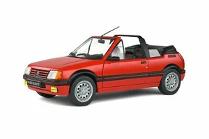 1/18 Solido 1989 Peugeot 205 CTi MK1 Modello Auto Cabriolet pressofuso Rosso S1806201 - Foto 1 di 7