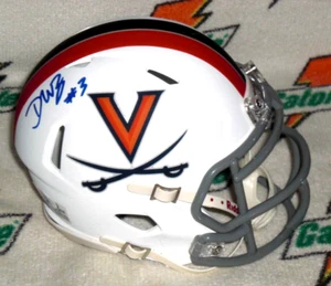 DONTAYVION WICKS SIGNED VIRGINIA CAVALIERS MINI HELMET - Packers - J.S.A. Cert. - Picture 1 of 5