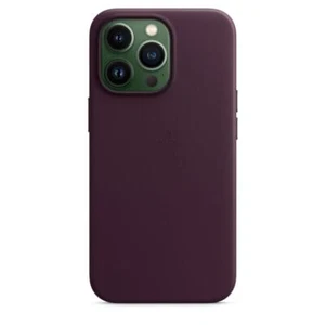 Véritable Apple IPHONE 13 Pro Cuir Magsafe Étui/Housse - Foncé Cerise - Neuf - Photo 1 sur 9
