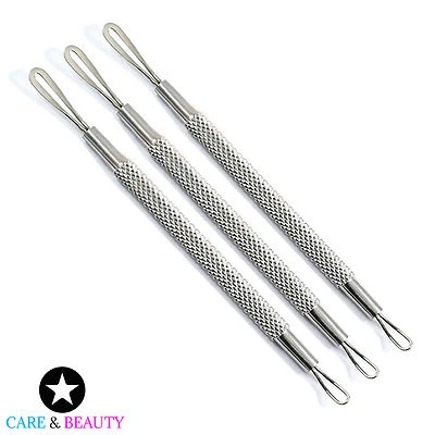 MEDENTRA MANUFACTURING PK 3er Set Whitehead Entferner Gesichtsflecken Pickel Akne Unreinheiten Extraktion Werkzeug