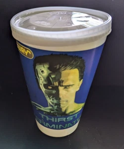 Vintage 1991 TERMINATOR T2 Movie Subway Plastic Cup- Arnold Schwarzenegger - Picture 1 of 4