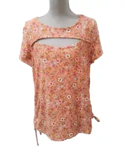 No Comment Women's Short Sleeve Tee Shirt Floral Plus Size NWT 2X - Picture 1 of 5