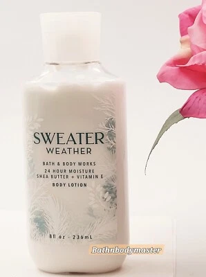 Bath and Body works SWEATER WEATHER  Body LOTION cream Shea Vitamin E 8 oz *New* - Image 1 of 2