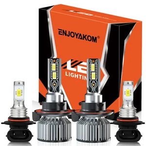For Ford F-150 2004-2014 LED Headlight Bulbs High Low +Fog Light Combo 10000LM - Picture 1 of 13
