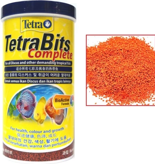Tetra Bits Complete Fish Food All Discus Tropical Color Growth Flake 93g 300ml - Image 1 of 4